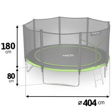 13ft/404cm Garden Trampoline with External Net and Ladder Neo-Sport