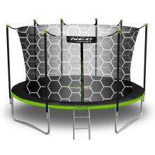 14ft/435cm Садовый Трамплин с Внутренней Сеткой и Лестницей Neo-Sport