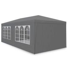 Садовый коммерческий павильонный тент, 3x6 м, 6 стен, серый, MultiGarden