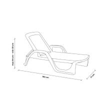 Sun lounger Nilo brown