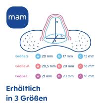 Mam Nipple Shield Art.279939 Силиконовые накладки на груди M размер