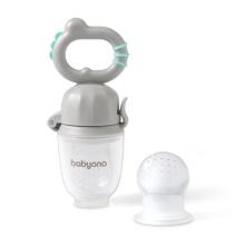 Babyono Twist-out baby food feeder Art.1551 Dino Grey силиконовoe cитечко для кормления свежими овощами (Ниблер)