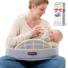 Momcozy Memory Foam Nursing Pillow with Safety Border Art.280037 Pink Ergonomic nursing pillow made of memory foam with a protective side