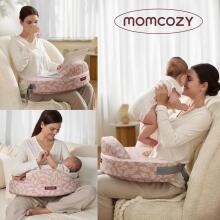 Momcozy Memory Foam Nursing Pillow with Safety Border Art.280037 Pink Ergonomic nursing pillow made of memory foam with a protective side