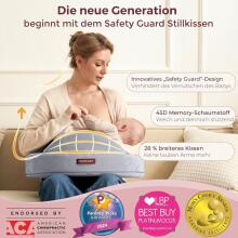 Momcozy Memory Foam Nursing Pillow with Safety Border Art.280037 Pink Ergonomic nursing pillow made of memory foam with a protective side