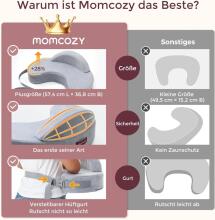 Momcozy Memory Foam Nursing Pillow with Safety Border Art.280037 Pink Ergonomic nursing pillow made of memory foam with a protective side