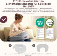 Momcozy Memory Foam Nursing Pillow with Safety Border Art.280038 Moon Ergonomisks barošanas spilvens, kas izgatavots no memory foam ar aizsargājošu sānu maliņu