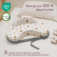 Momcozy Memory Foam Nursing Pillow with Safety Border Art.280038 Moon Ergonomisks barošanas spilvens, kas izgatavots no memory foam ar aizsargājošu sānu maliņu