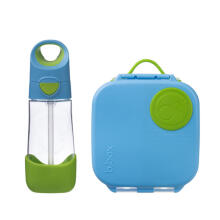 B.BOX 62085 Mini pusdienu kaste + Tritan pudele ar salmiņu 450 ml Ocean Breeze