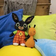 Bing ToyS and Flop Art.BNG43000 Augstvērtīga mīksta plīša rotaļlieta Bing,25cm+Flops 19 cm