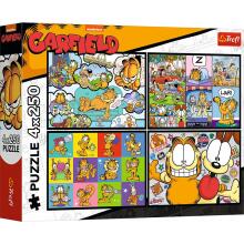 TREFL GARFIELD Pužļu komplekts Gārfīlds, 4x250 gab.