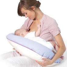 Feeding pillow  - MINI RELAX - size 140 - BLUE STRIPES