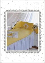 Bedding set - 6  parts - 120/90/160 - CYRKOWY KOT - PINK ***