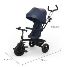 KINDERKRAFT Трехколесный велосипед ASTON 2 PLUS Navy