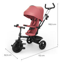 KINDERKRAFT Trīsritenis ASTON 2 PLUS Rozā