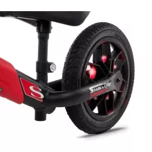 Aga Design Qplay Spark Led Art.28124 Red  Bērnu skrējritenis ar metālisko rāmi un piepūšamajiem riteņiem