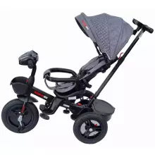 Bebe Basic Schumacher Kid  Air Trike Art.281266 Black Bērnu  trīsritenis ar rokturi , jumtiņu un piepūšamajiem riteņiem