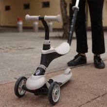 Qplay Sema 5 in 1 Scooter Art.281328 Beige Skrejritenis ar sēdekli 3 in1