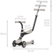 Qplay Sema 5 in 1 Scooter Art.281328 Beige Skrejritenis ar sēdekli 3 in1