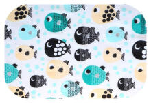 Diaper - 25578  - FLANNEL PRINT - EGA - RYBKI - TURKUS - size 70x80 cm