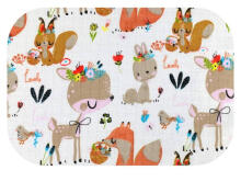 Diaper - 25165 - TETRA PRINT - EGA -  BAJKOWE ZWIERZĘTA  - size 70x80 cm