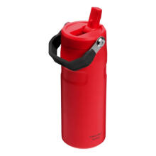 Термос с трубочкой IceFlow Bottle Flip Straw 2.0 0.47L темно-красного цвета
