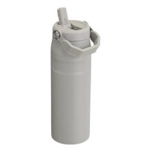 Termopudele ar salmiņu The IceFlow Bottle Flip Straw 2.0 0,71L gaiši pelēka 