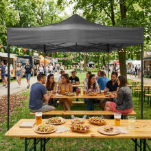 Automātiska pop-up dārza pasākumu paviljons, 3x3 m, pelēks, MultiGarden