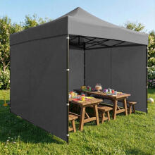 Automātiska pop-up dārza pasākumu paviljons, 3x3 m, pelēks, MultiGarden