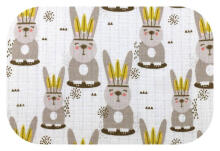 Diaper - 25066 - TETRA PRINT - EGA - KRÓLIK INDIANIN  - size 70x80 cm