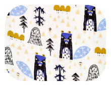 Diaper - 22973 - TETRA PRINT - EGA - BOBRY - BLUE  - size 70x80 cm