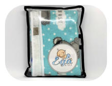 Swaddling blanket / Diper -20082 - two-layer - FLANNEL / TETRA - EGA - BOY - TURKUS - size 80x80 cm