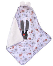 Blanket with hood -  599 - SWADDING TO CAR SEAT - size 80x80 - ECRU