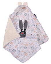 Blanket with hood -  599 - SWADDING TO CAR SEAT - size 80x80 - ECRU