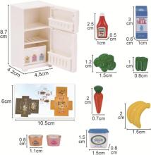 Sylvanian Families – Mini ledusskapis ar ēdienu – mini virtuves komplekts