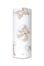 Diaper - 4008 - FLANNEL PRINT - EGA - TEDDY BEAR  ON CLOUDS - BEIGIE -size 70x80 cm