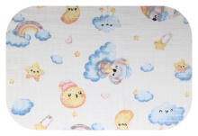 Diaper - 13698 - TETRA PRINT - EGA - KOALA on the MOON - BLUE / YELLOW - size 70x80 cm