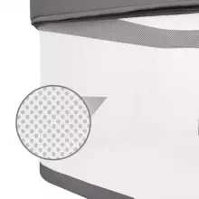Saliekamā gulta 2-in1 NALI grey: sānu gultiņa vai brīvi stāvošā