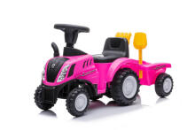 Каталка - 658T - ТРАКТОР с ПРИЦЕПОМ - NEW HOLLAND - РОЗОВЫЙ
