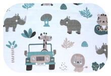 Diaper - 14459  - TETRA PRINT - EGA - SAFARI - GREEN   - size 70x80 cm