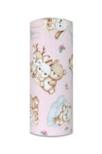 Autiņš - 14503 - FLANEĻA DRUKA - EGA - BUKS & LĀCIS - ROZĀ - izmērs 70x80 cm
