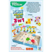 Spēle - Treflik ģimenes 3-in-1 spēle – Domino, Blusas, Kuku Trefliki – Trefl 01921
