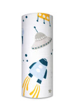 Diaper - 22782 - TETRA PRINT - EGA - RAKIETA - YELLOW  - size 70x80 cm