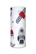 Diaper - 22386 - TETRA PRINT - EGA - RAKIETA - RED- size 70x80 cm