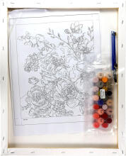 Gleznošana pēc skaitļiem - 45933 - ZIEDI - izmērs 40x50 cm