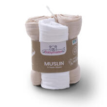 Autiņš - KOMPLEKTS - TB0488/15 - MUSLINS - divslāņu - izmērs 70x80 cm - BEIGE