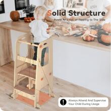 Wooden Learning Tower Art.285123 Natural koka bērnu kāpslītis/pakapiens [kāpslis]
