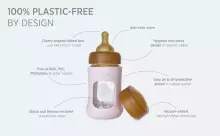 HEVEA 100% Natural Latex Bottle Nipple – ECO, VEGAN & Non-Toxic (3–24 months, 1 pcs) | Compatible with Standard Bottles (Medela, NUK, Bibs, Canpol) | Ultra Soft, Skin-Like Feel