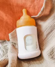 HEVEA 100% Natural Latex Bottle Nipple – ECO, VEGAN & Non-Toxic (3–24 months, 1 pcs) | Compatible with Standard Bottles (Medela, NUK, Bibs, Canpol) | Ultra Soft, Skin-Like Feel