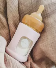 HEVEA 100% Natural Latex Bottle Nipple – ECO, VEGAN & Non-Toxic (3–24 months, 1 pcs) | Compatible with Standard Bottles (Medela, NUK, Bibs, Canpol) | Ultra Soft, Skin-Like Feel